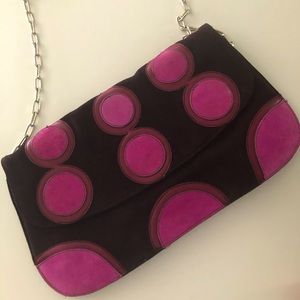 Beautiful suede with leather handbag